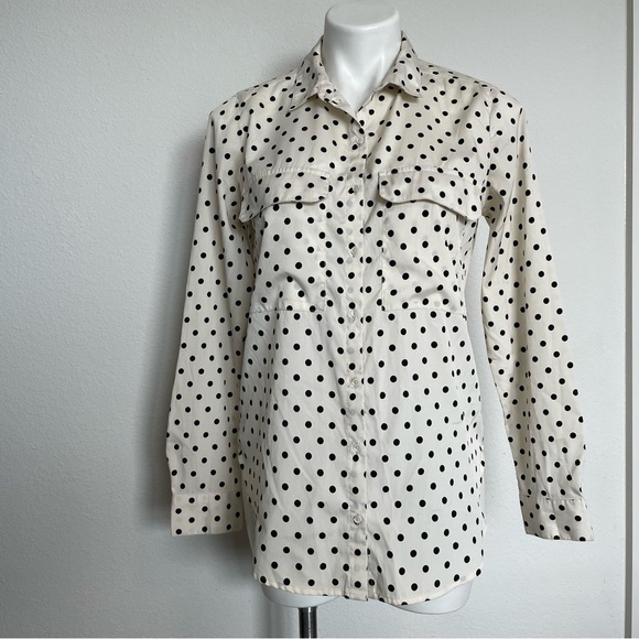 Kut from the Kloth Women Blouse | XS | Cream - Black Polka Dots - Picture 1 of 14